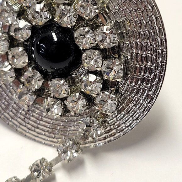 Adjustable Silver Crystal Flamboyant Cocktail Ring - Picture 7 of 9